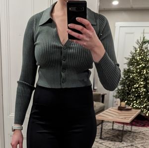 Aerie Gotta Jet! Polo Sweater￼